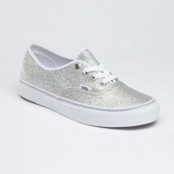 silver vans shoes